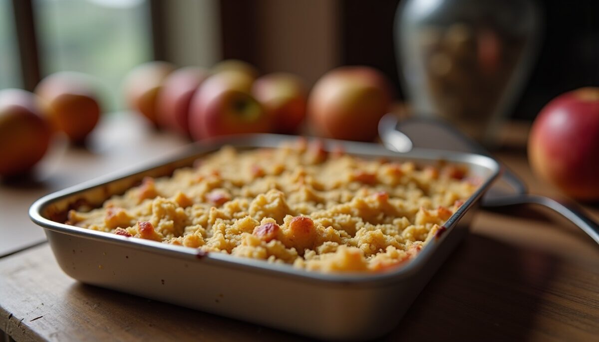 Délicieux crumble aux pommes : une recette simple et express à savourer Délicieux crumble aux pommes : une recette simple et express à savourer