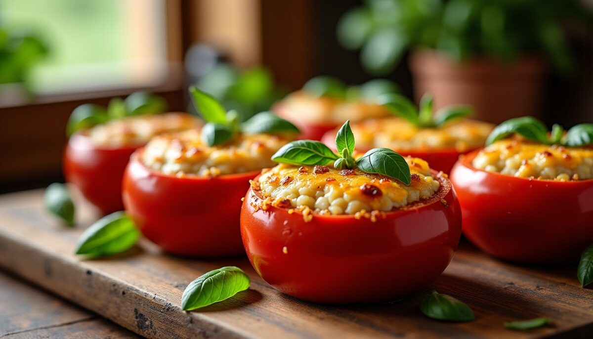 Tomates farcies gratinées au riz : une recette simple et gourmande